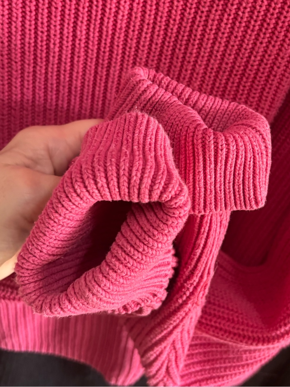 🌸French Connection 100% Cotton Millie Mozart Pink fisherman Rib Boatneck Sweater - Picture 4 of 16